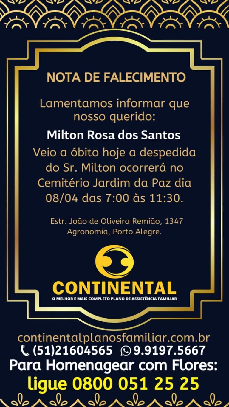 Leia mais sobre o artigo Milton Rosa dos Santos