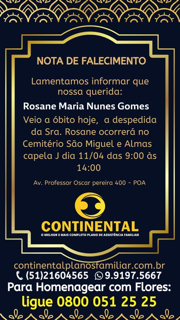 Leia mais sobre o artigo Rosane Maria Nunes Gomes