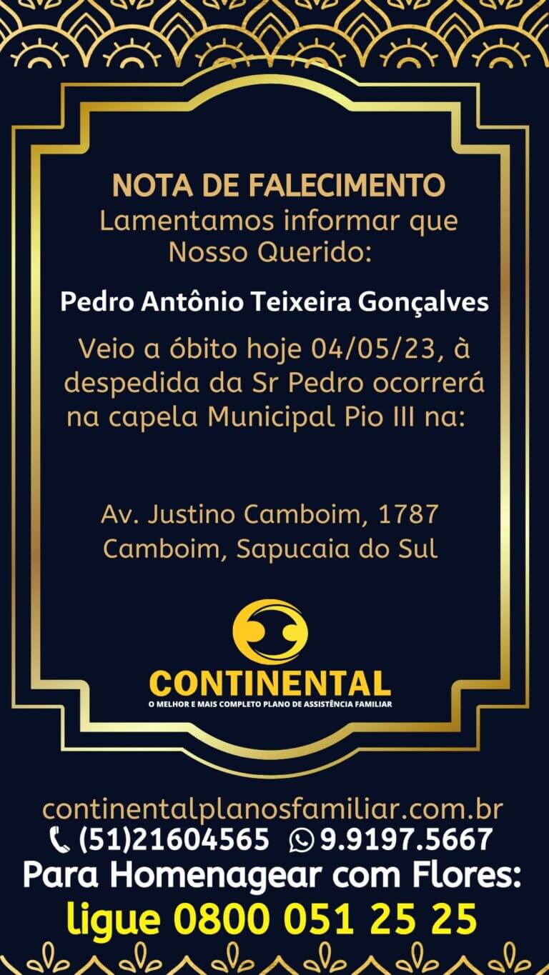 Leia mais sobre o artigo Pedro Antônio Teixeira Gonçalves