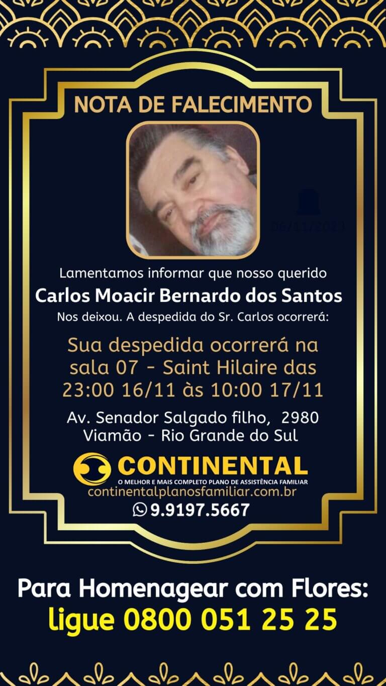 Leia mais sobre o artigo Carlos Moacir Bernardo dos Santos